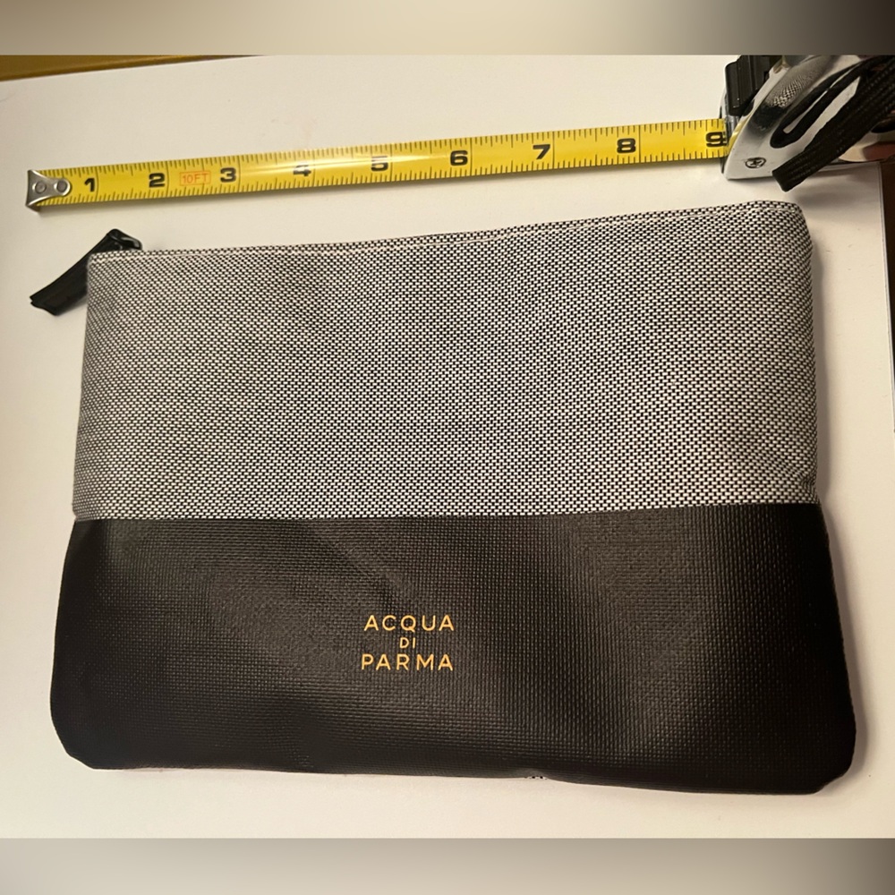 Acqua Di Parma for Air Canada Elegant Black and Gray Toiletry Bag (empty)